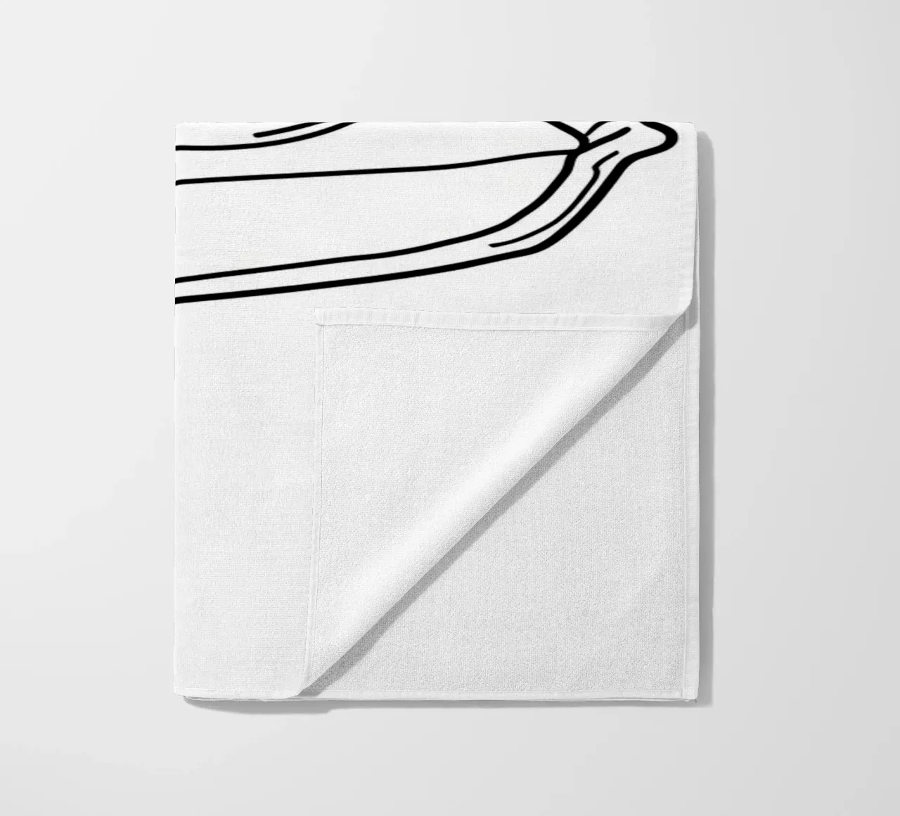Deserto di torte - Line art minimalista telo mare da Viv Line Art