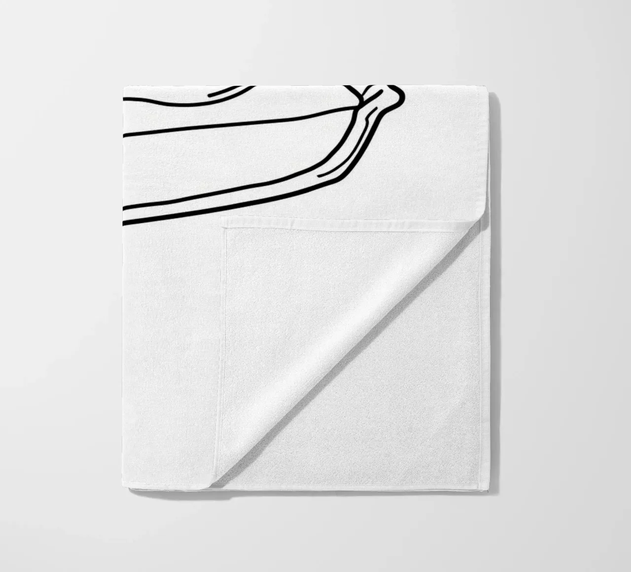 Deserto di torte - Line art minimalista telo mare da Viv Line Art