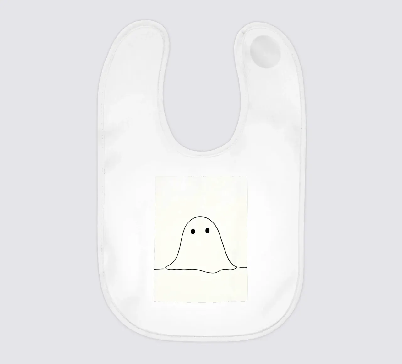 Kleines Gespenst - Minimalistische Linienkunst Babylätzchen von Viv Line Art
