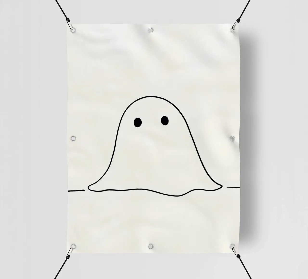 Little Ghost - Minimalist Line Art pvc cover by Viv Line Art
