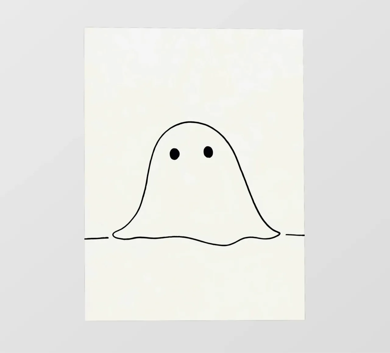 Little Ghost - Minimalist Line Art pvc cover by Viv Line Art