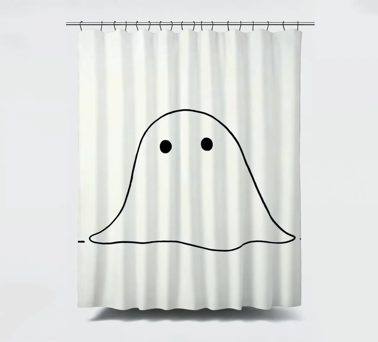 Little Ghost - Minimalist Line Art shower curtain by Viv Line Art
