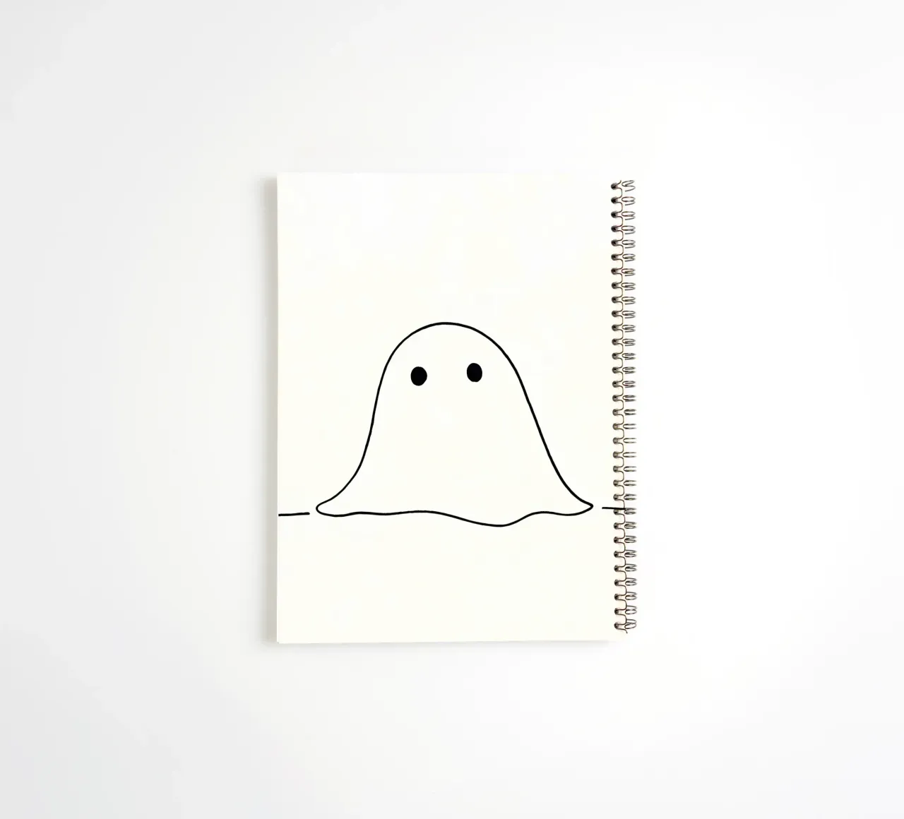 Little Ghost - Minimalist Line Art spiral notebook by Viv Line Art