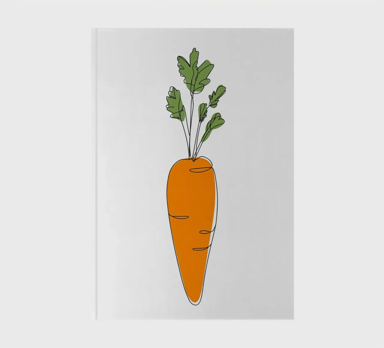 Carrot - Minimalist Line Art notebook by Viv Line Art