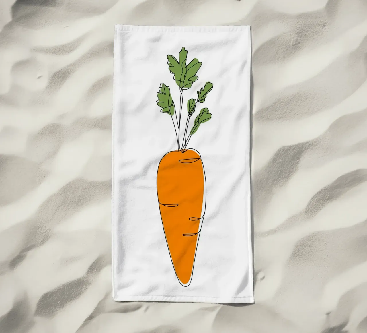 Carota - Line art minimalista telo mare da Viv Line Art