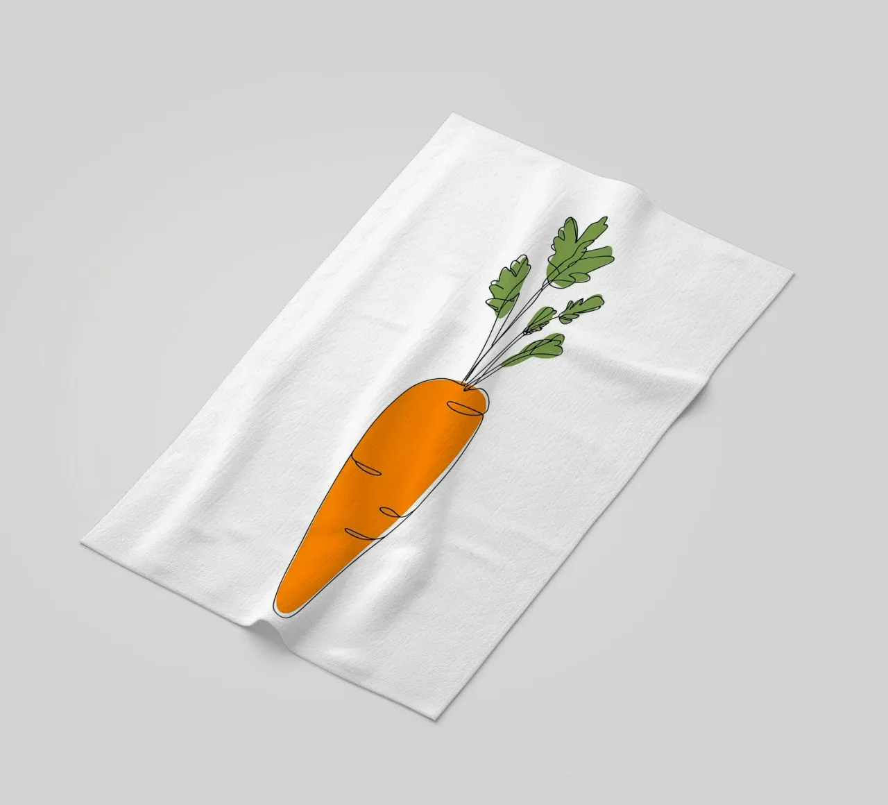 Carota - Line art minimalista telo mare da Viv Line Art