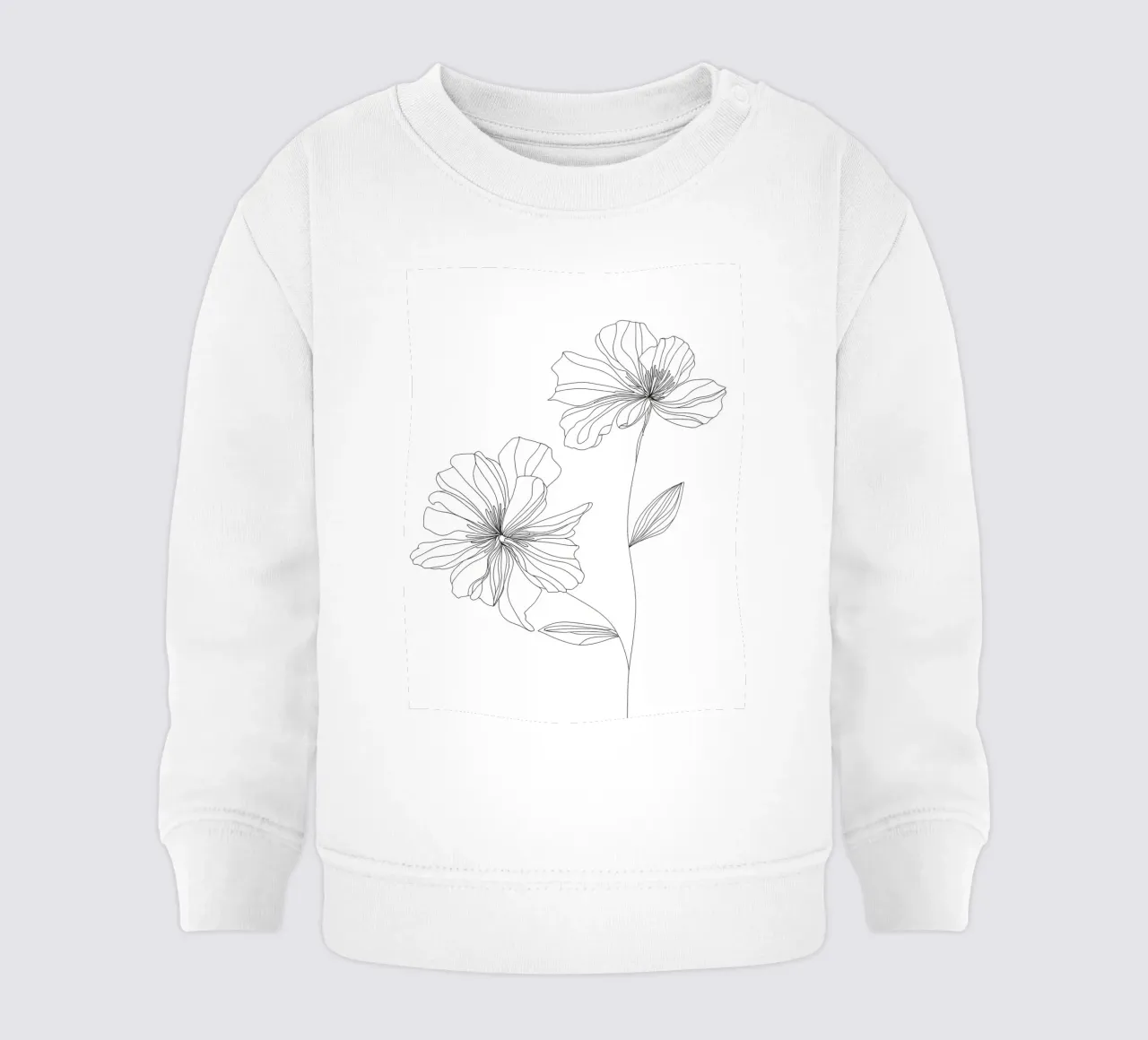 Fiori - Line art minimalista felpa neonato da Viv Line Art