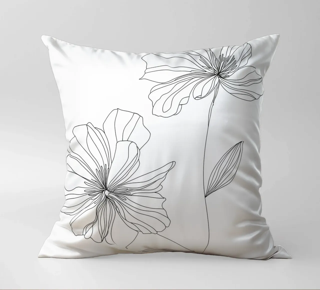 Fiori - Line art minimalista cuscino da Viv Line Art