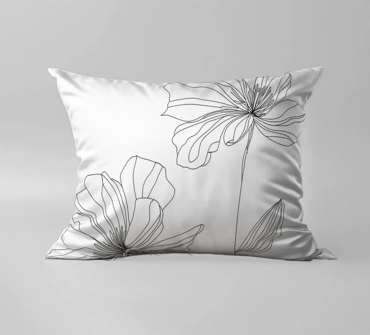 Fiori - Line art minimalista cuscino da Viv Line Art