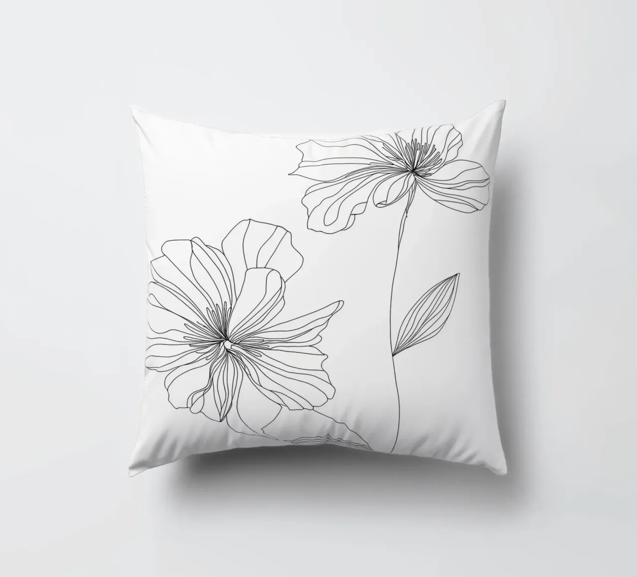 Fiori - Line art minimalista cuscino da Viv Line Art