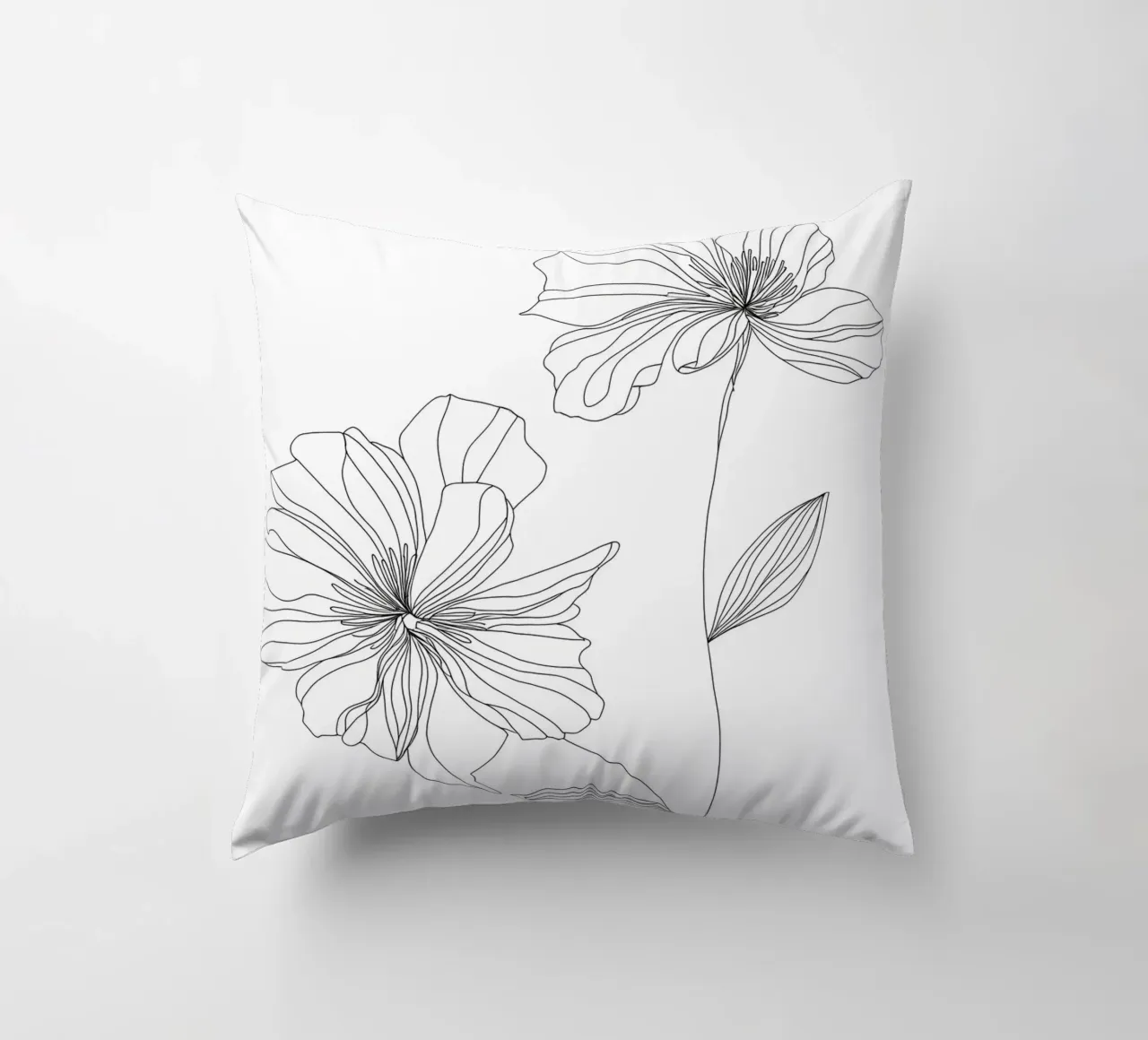 Fiori - Line art minimalista cuscino da Viv Line Art