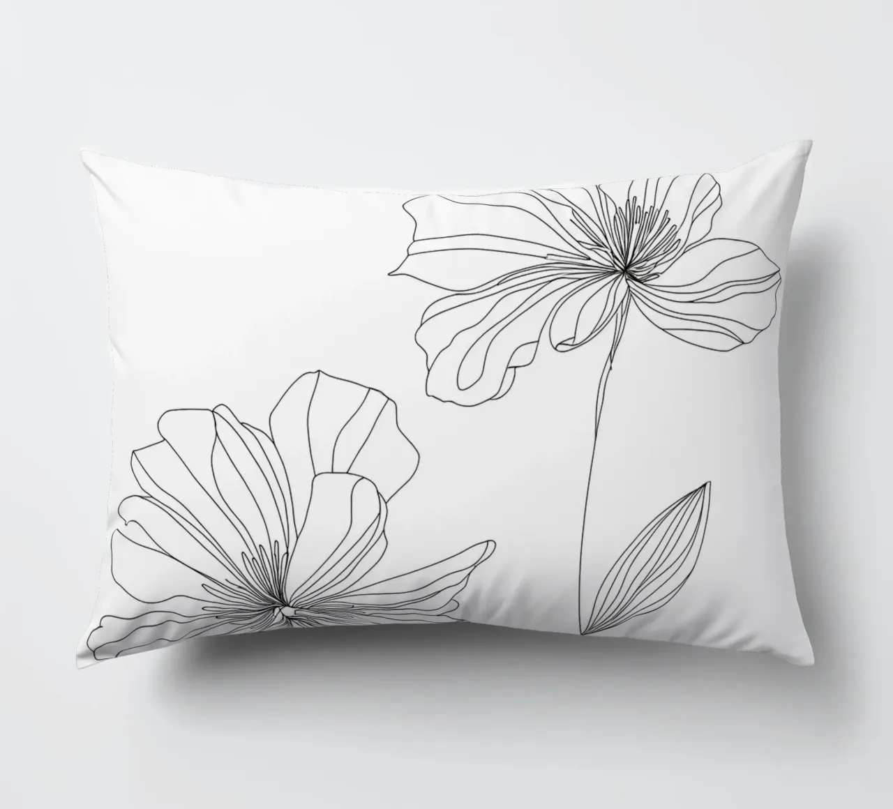 Fiori - Line art minimalista cuscino da Viv Line Art