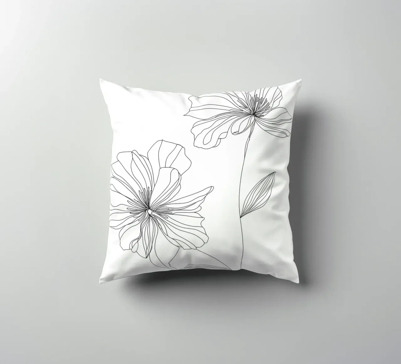 Fiori - Line art minimalista cuscino da Viv Line Art