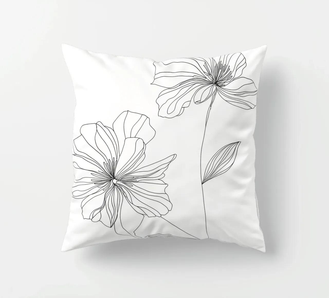 Fiori - Line art minimalista cuscino da Viv Line Art