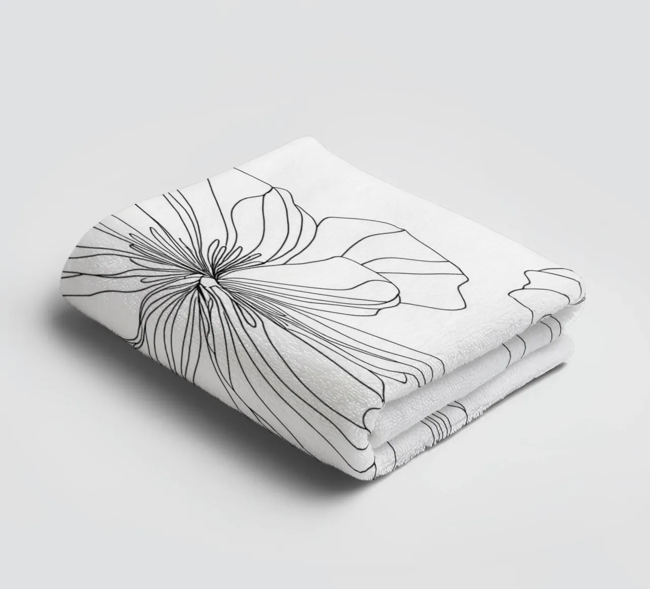 Fiori - Line art minimalista asciugamano da bagno da Viv Line Art