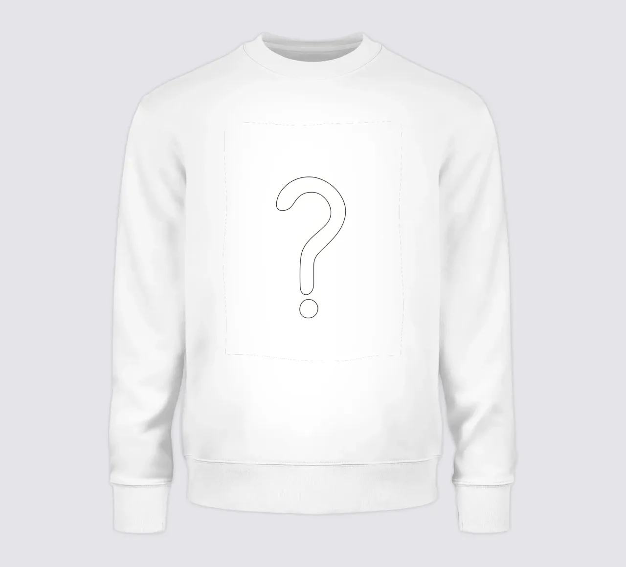 Un grand point d'interrogation - Dessin au trait minimaliste sweat de Viv Line Art