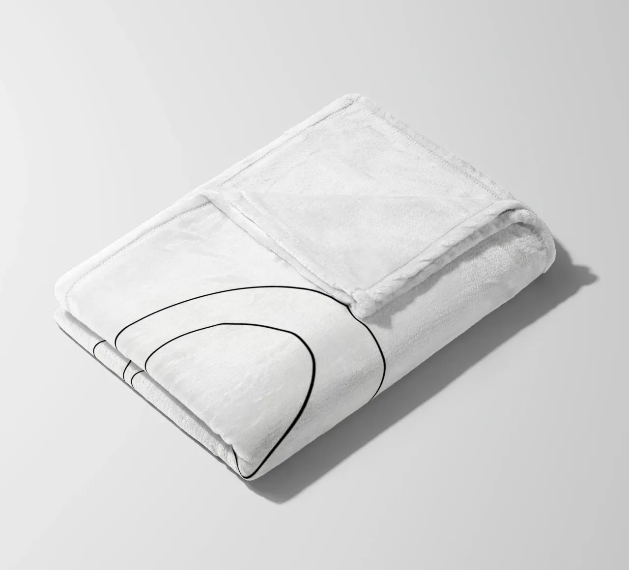 Un grande punto interrogativo - Line art minimalista coperta in pile da Viv Line Art