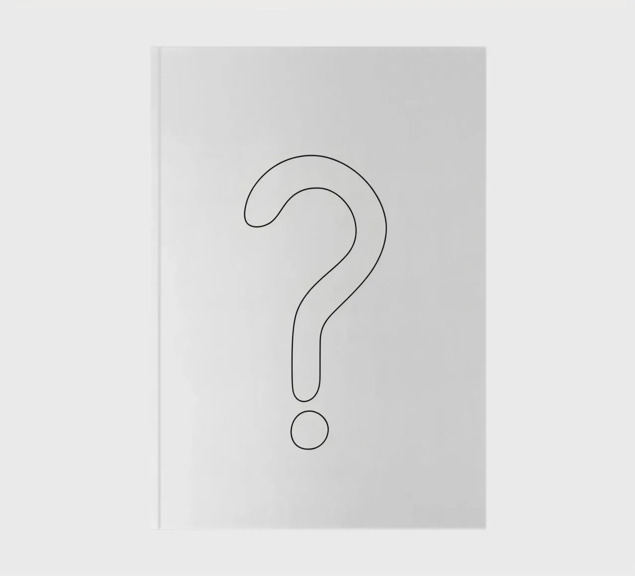 Un grand point d'interrogation - Dessin au trait minimaliste carnet de notes de Viv Line Art