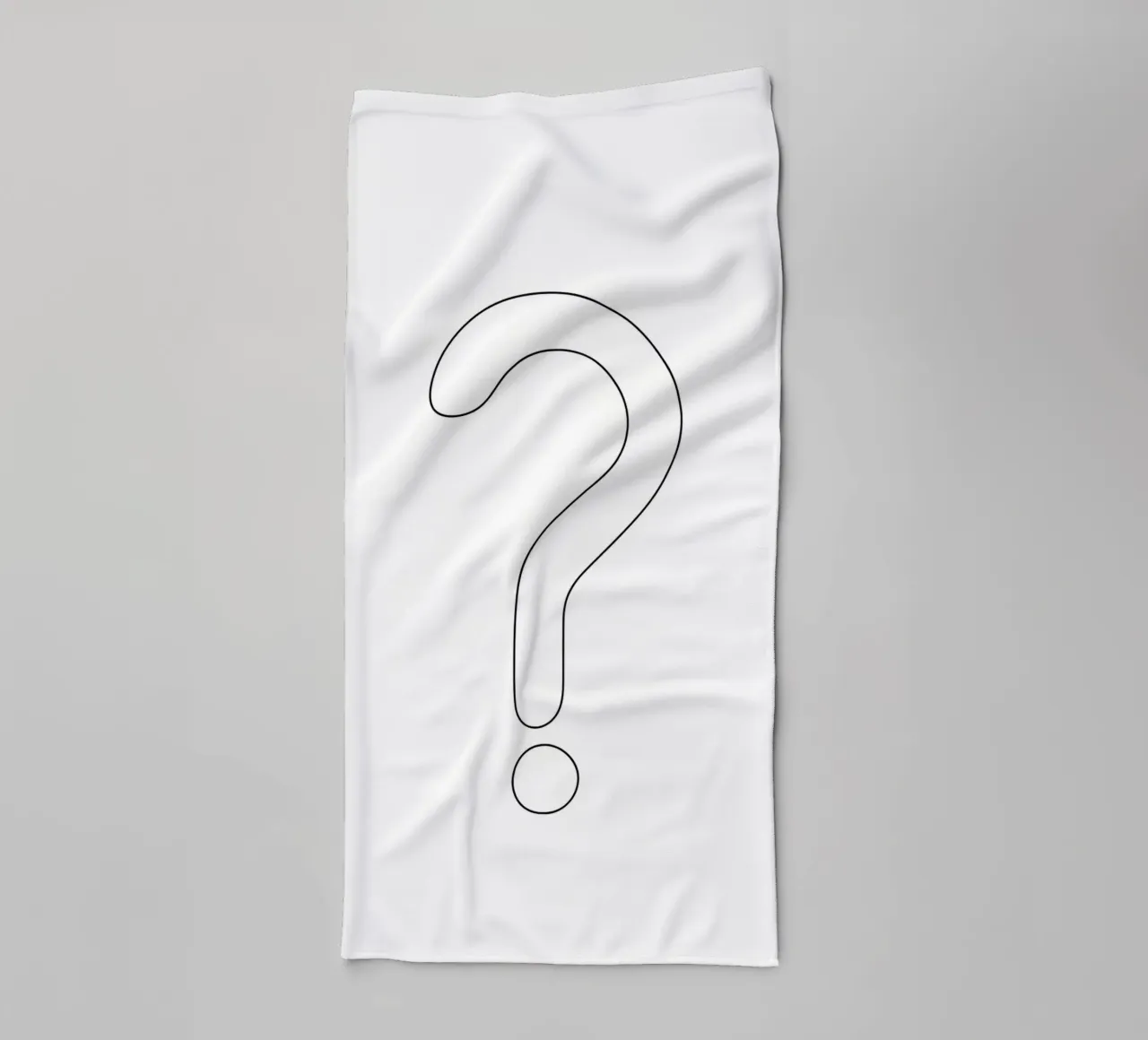 Un grand point d'interrogation - Dessin au trait minimaliste serviette de bain de Viv Line Art