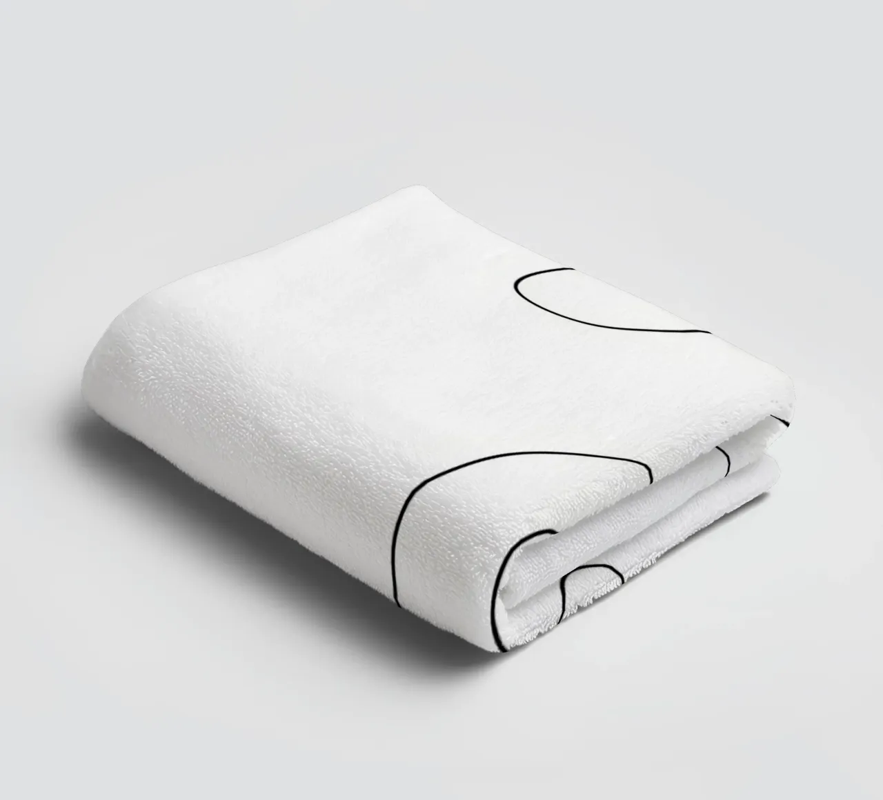 Un grand point d'interrogation - Dessin au trait minimaliste serviette de bain de Viv Line Art