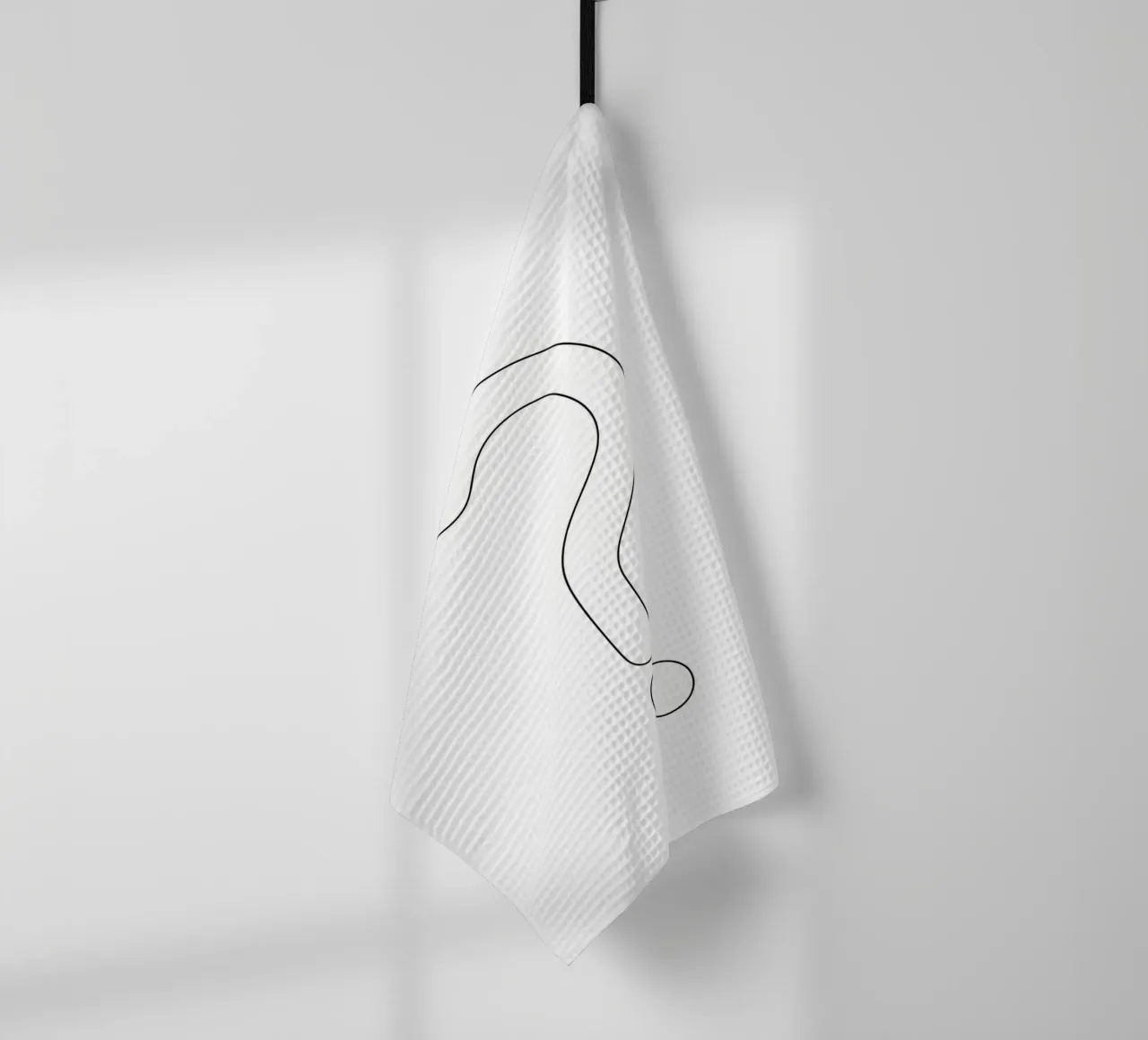 Un grand point d'interrogation - Dessin au trait minimaliste torchon de Viv Line Art