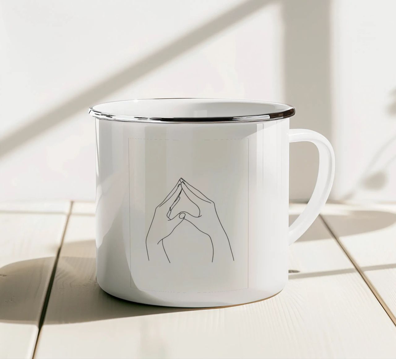 Tother - Line art minimalista tazza in smalto da Viv Line Art