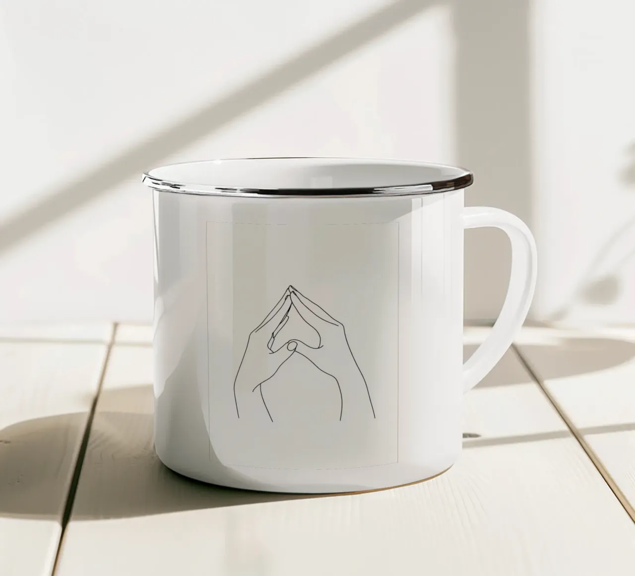 Tother - Line art minimalista tazza in smalto da Viv Line Art