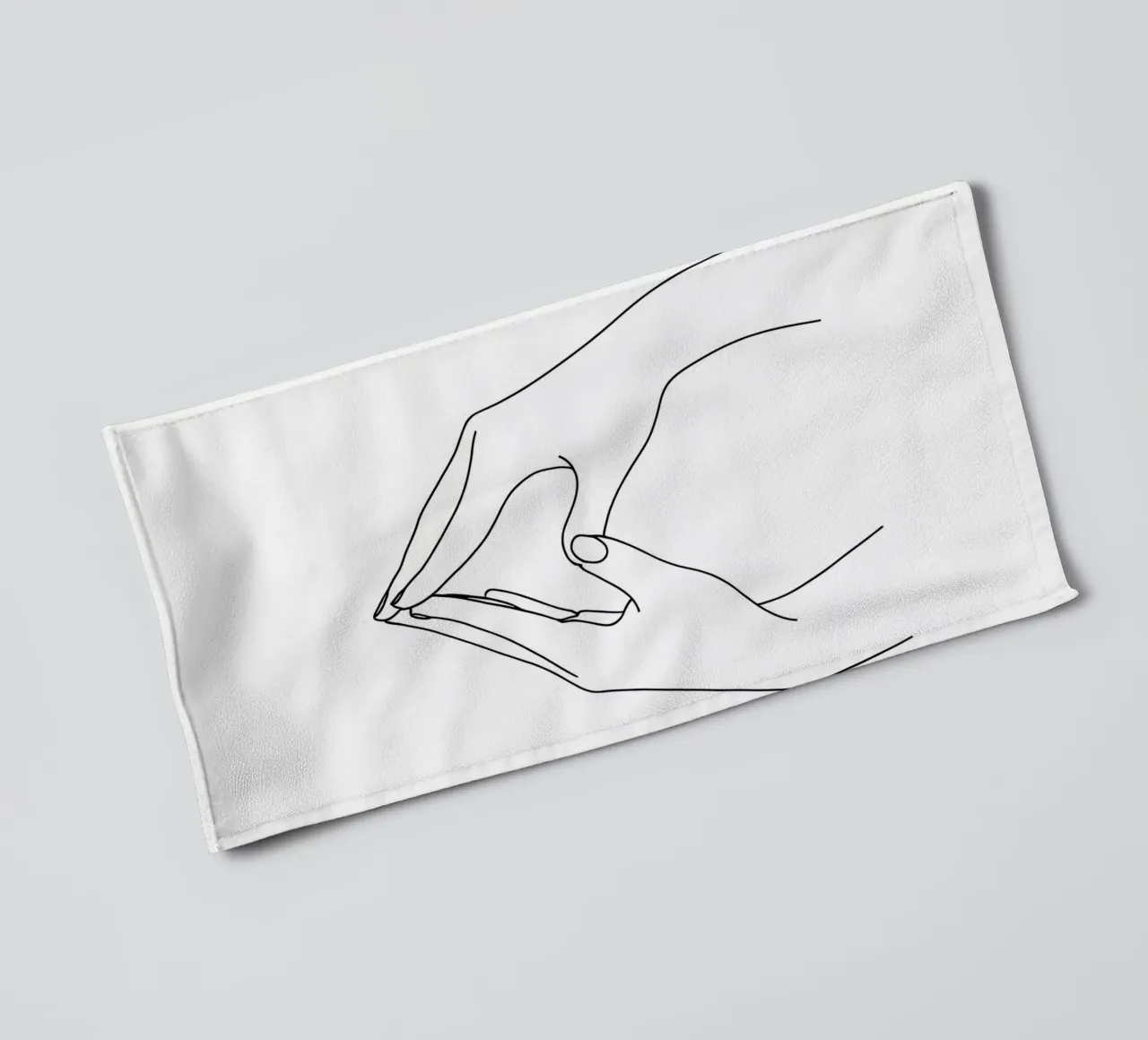 Tother - Dessin au trait minimaliste serviette de bain de Viv Line Art