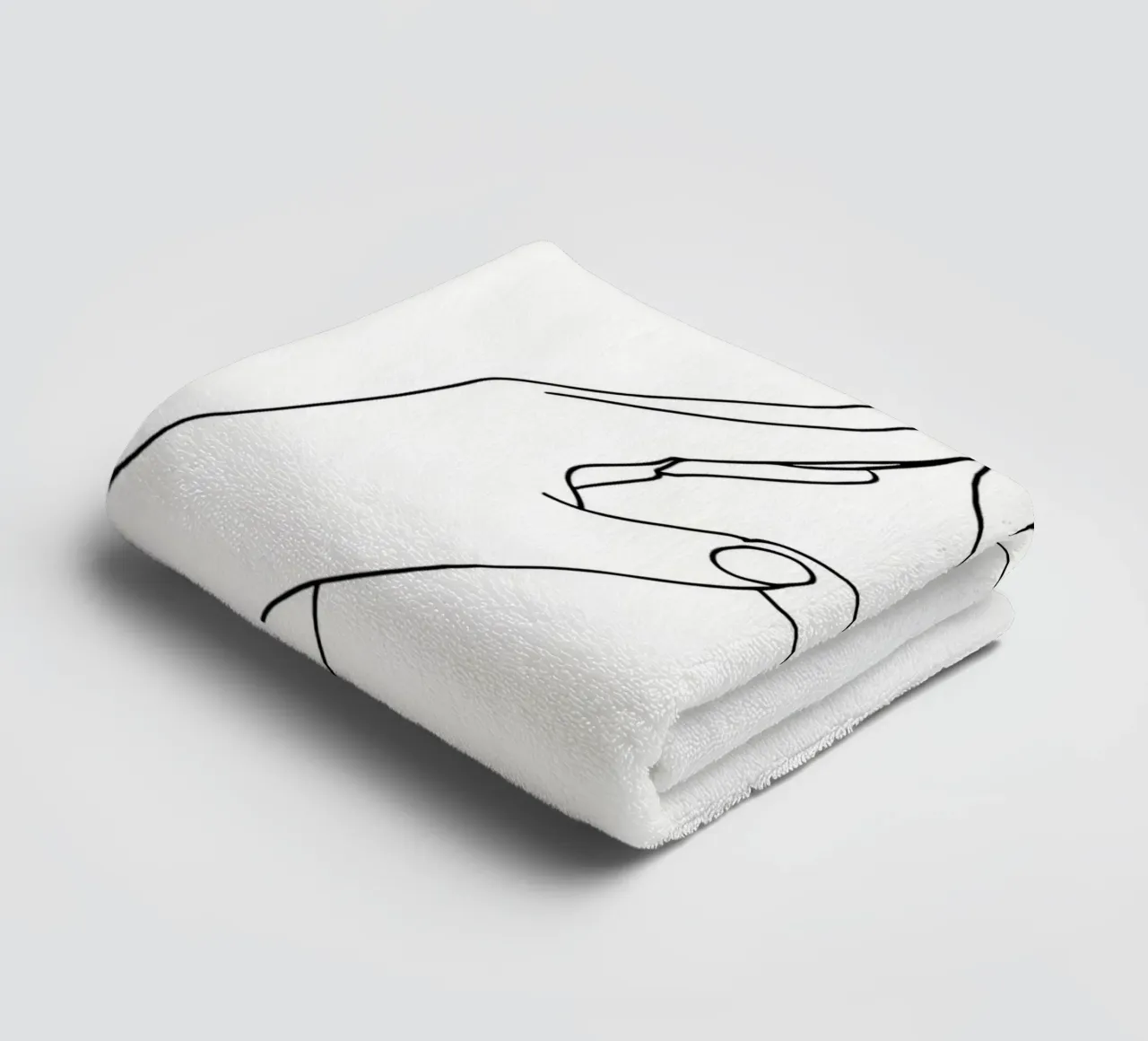 Tother - Dessin au trait minimaliste serviette de bain de Viv Line Art