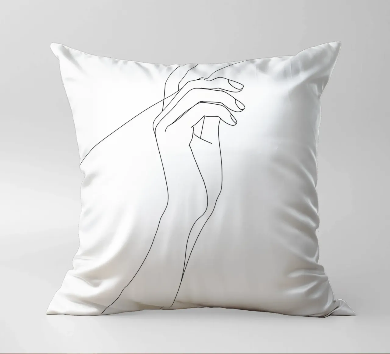 Mano sul filo - Line art minimalista cuscino da Viv Line Art