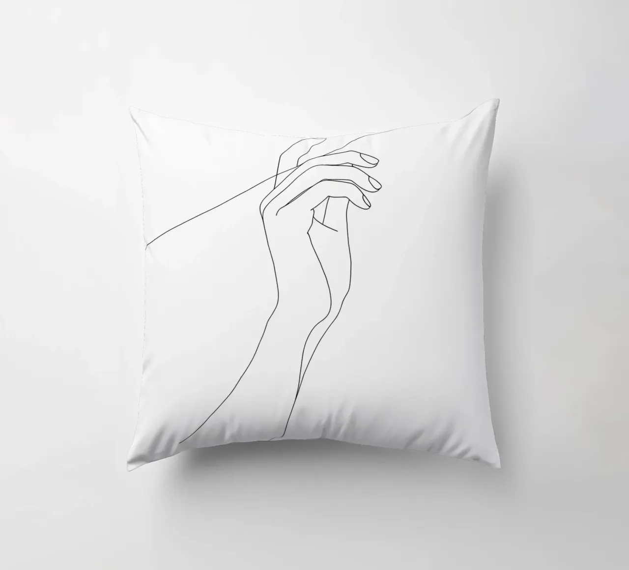 Mano sul filo - Line art minimalista cuscino da Viv Line Art