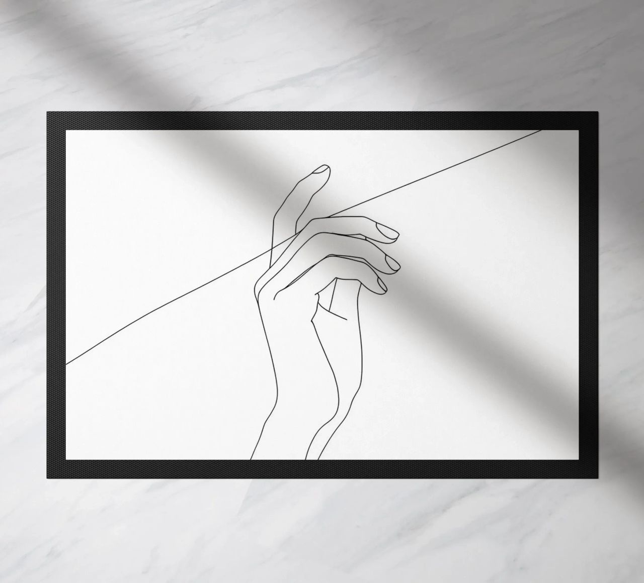 Mano sul filo - Line art minimalista zerbino da Viv Line Art