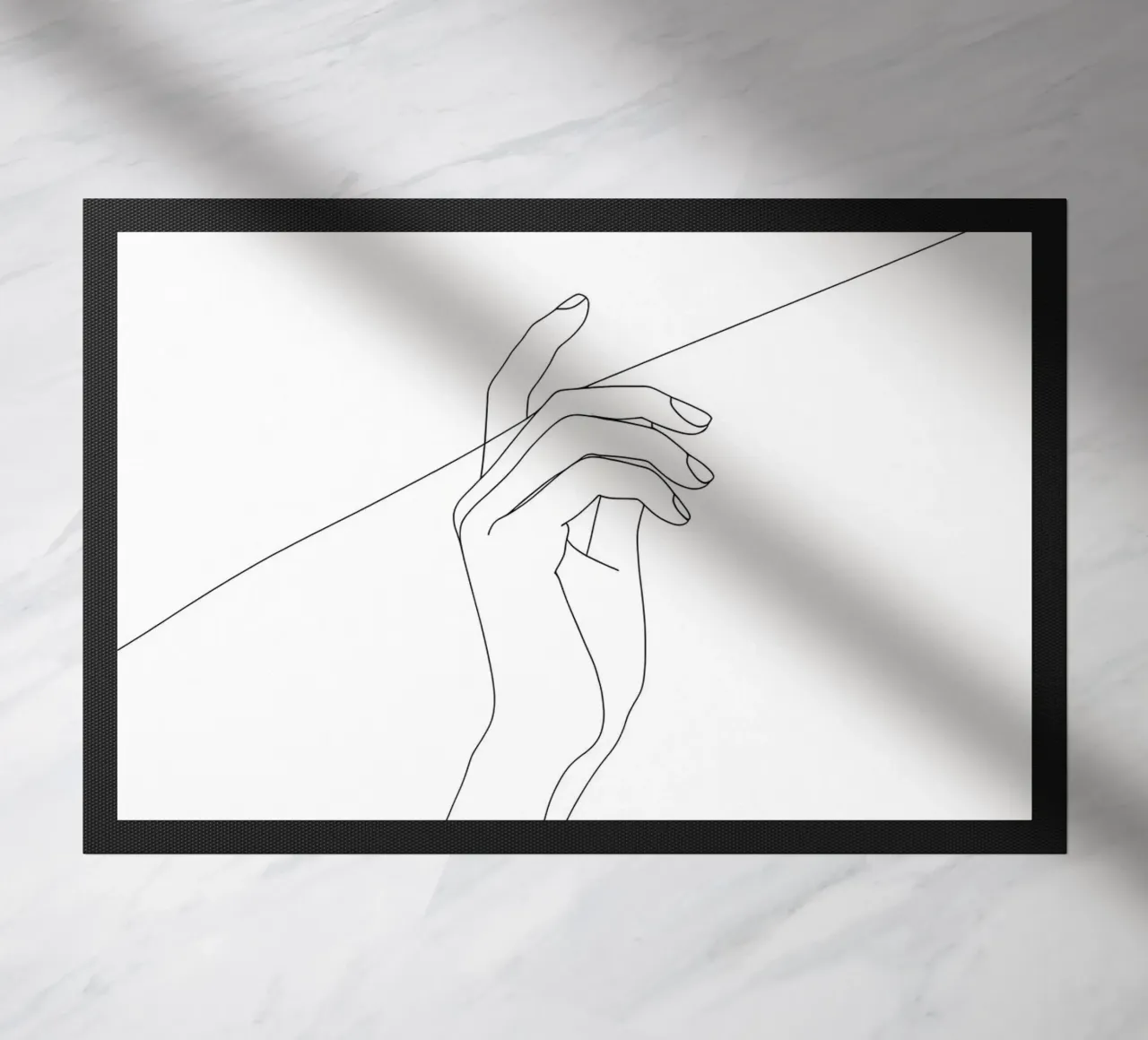 Mano sul filo - Line art minimalista zerbino da Viv Line Art