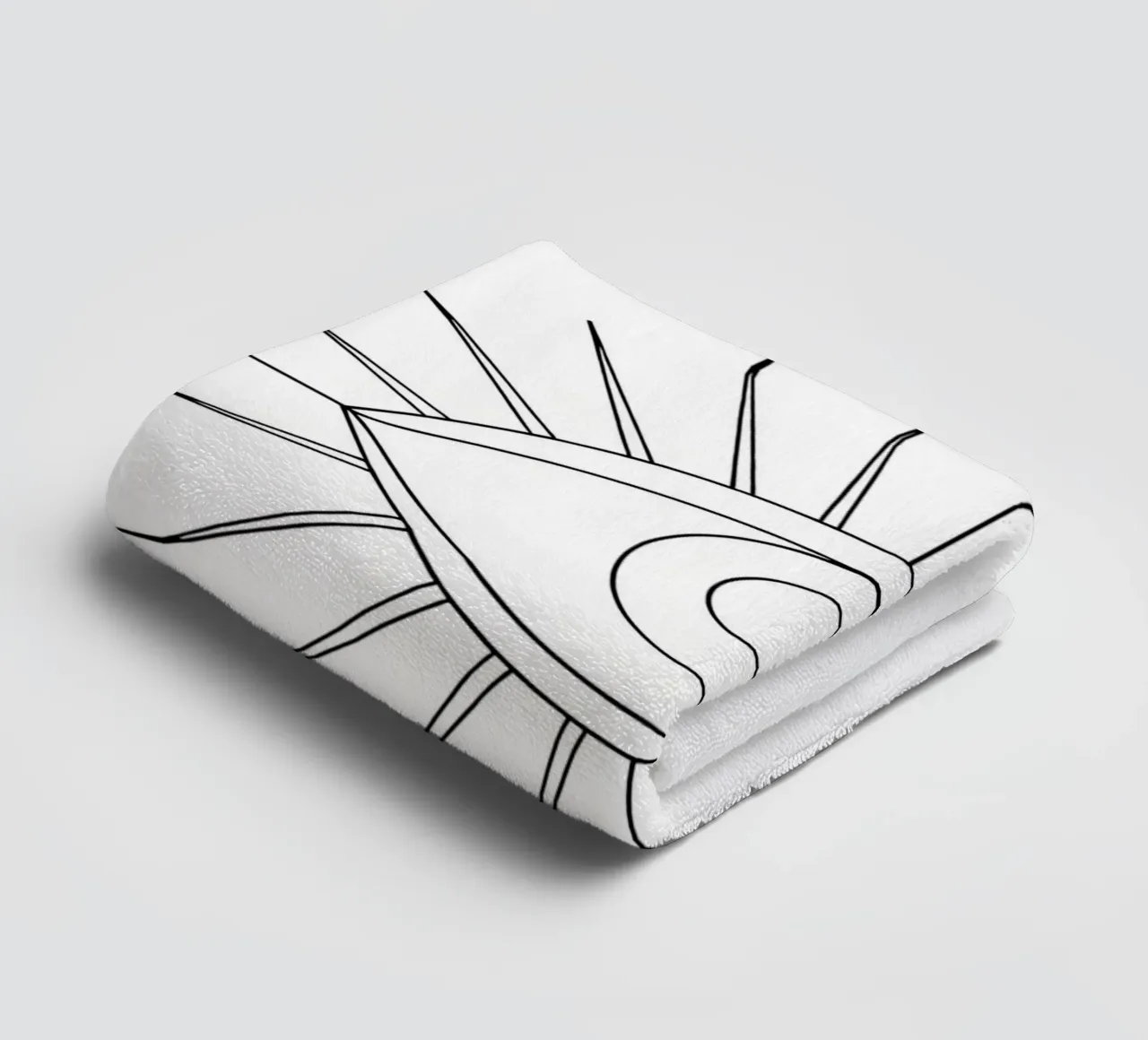 Occhio - Line art minimalista asciugamano da bagno da Viv Line Art