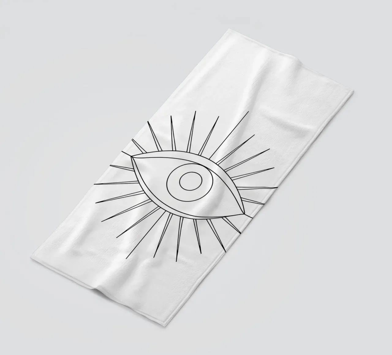 Occhio - Line art minimalista telo mare da Viv Line Art