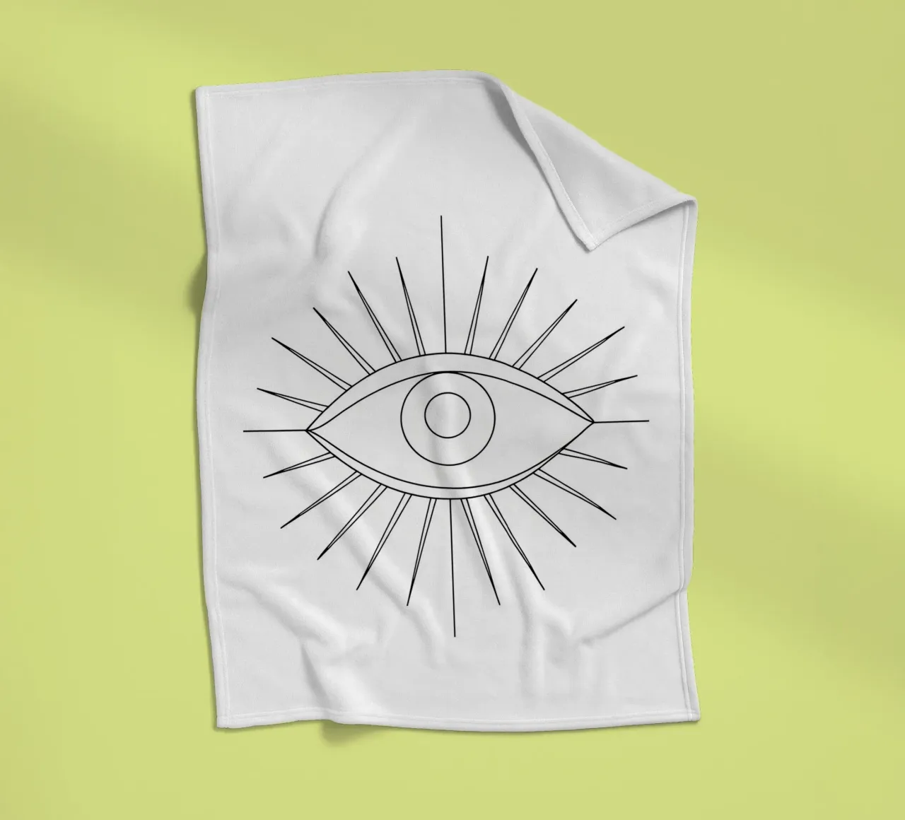 Occhio - Line art minimalista coperta in pile da Viv Line Art