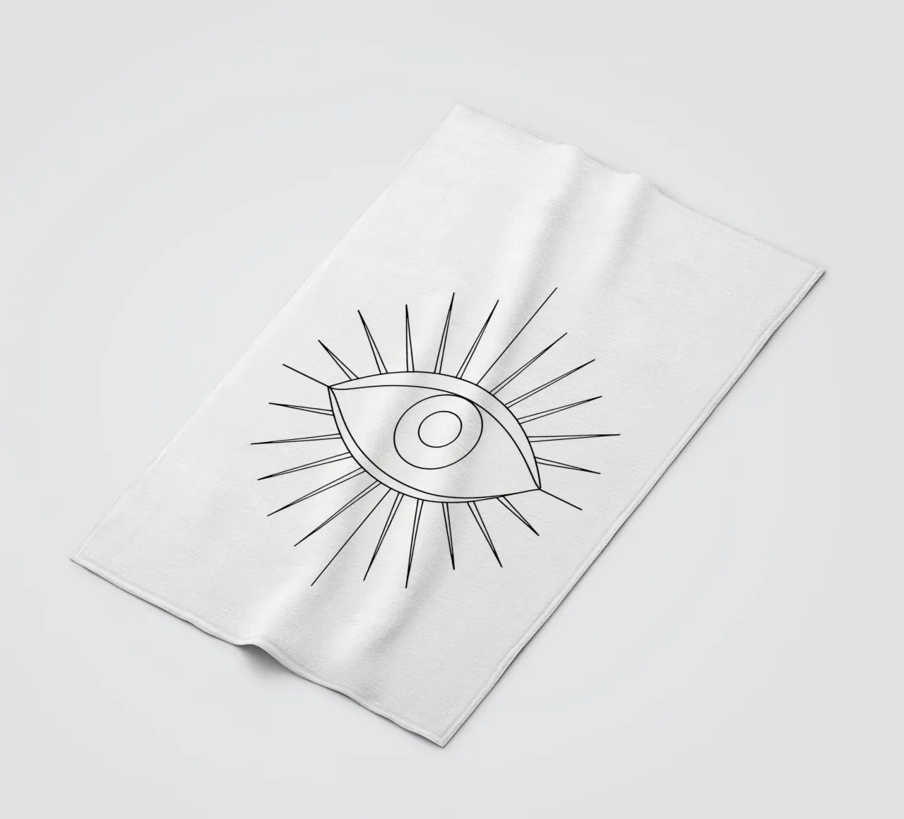 Occhio - Line art minimalista coperta in pile da Viv Line Art