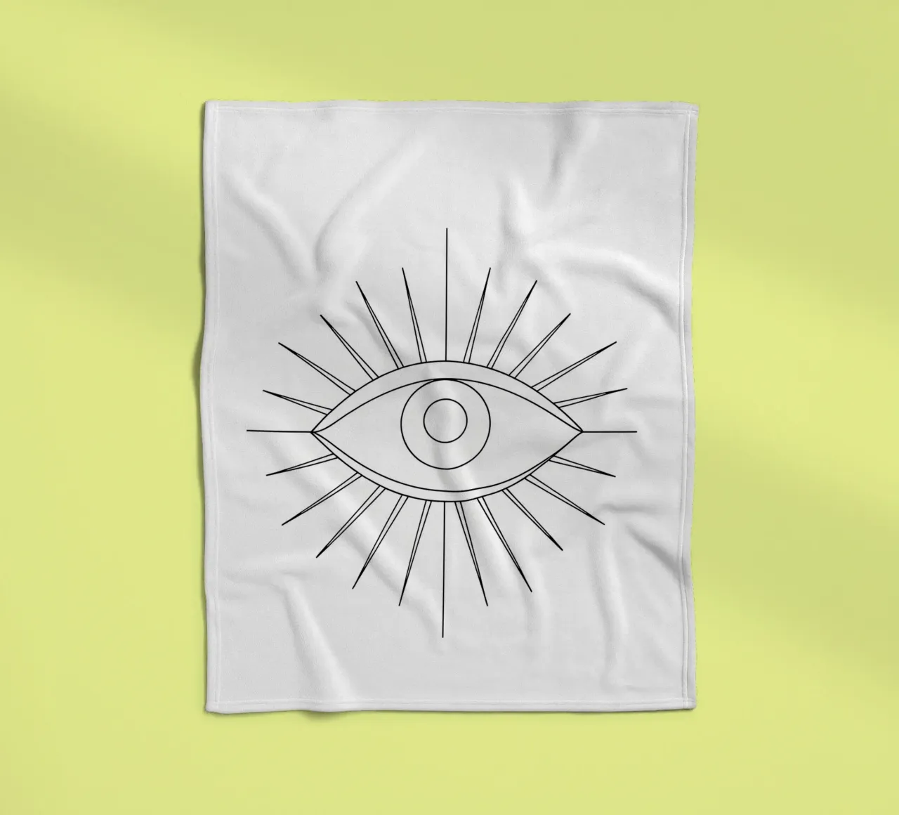 Occhio - Line art minimalista coperta in pile da Viv Line Art
