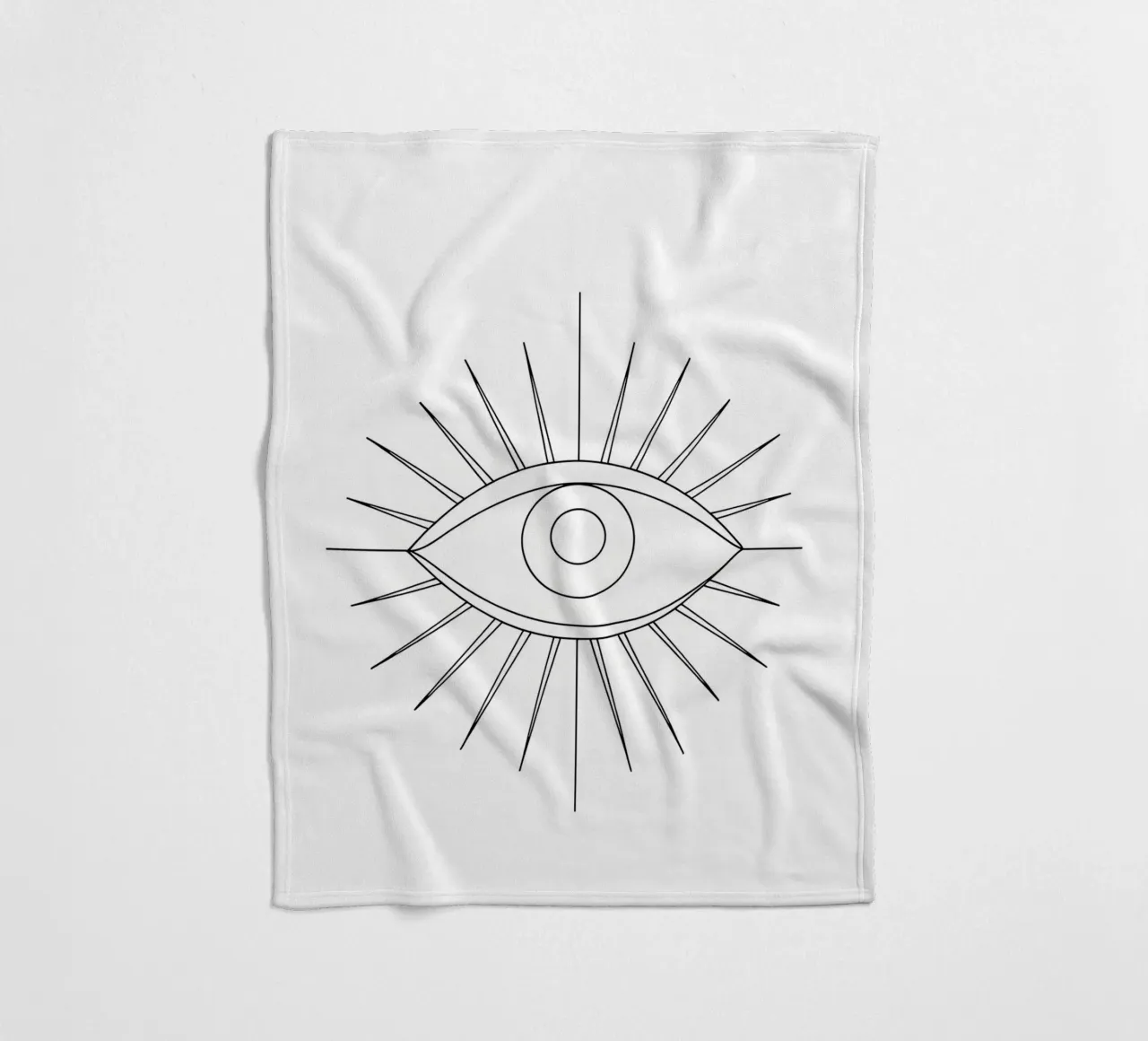 Occhio - Line art minimalista coperta in pile da Viv Line Art