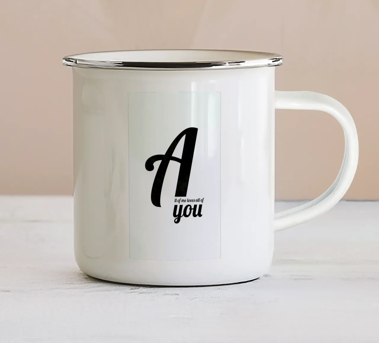 All Of Me enamel mug by Froilein Juno