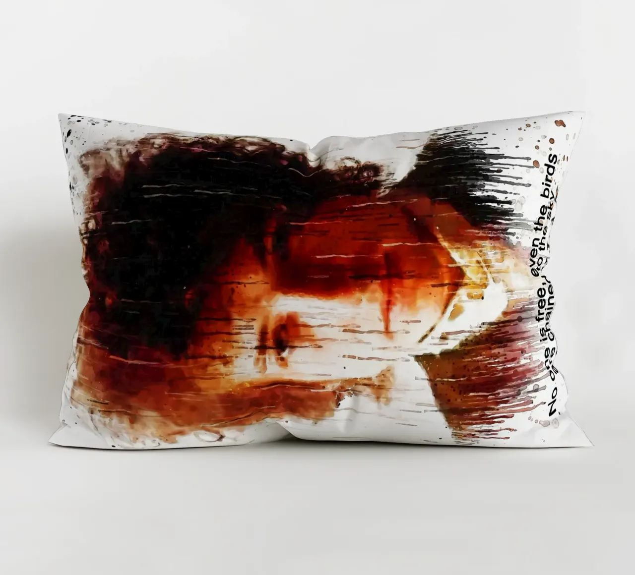 No one is free decorative cushion by Gunawan Rb