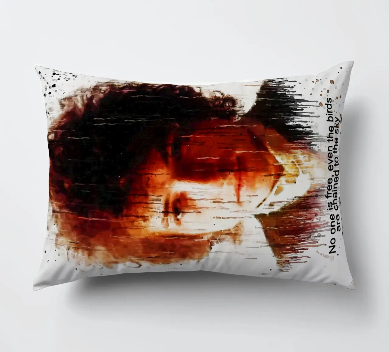 No one is free decorative cushion by Gunawan Rb
