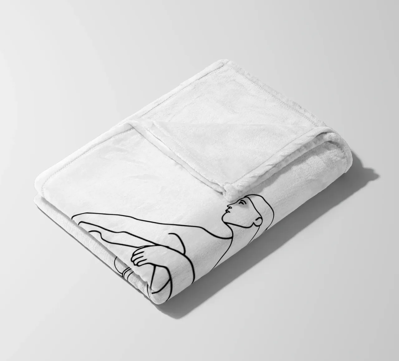 Arrampicatore - Line art minimalista coperta in pile da Viv Line Art