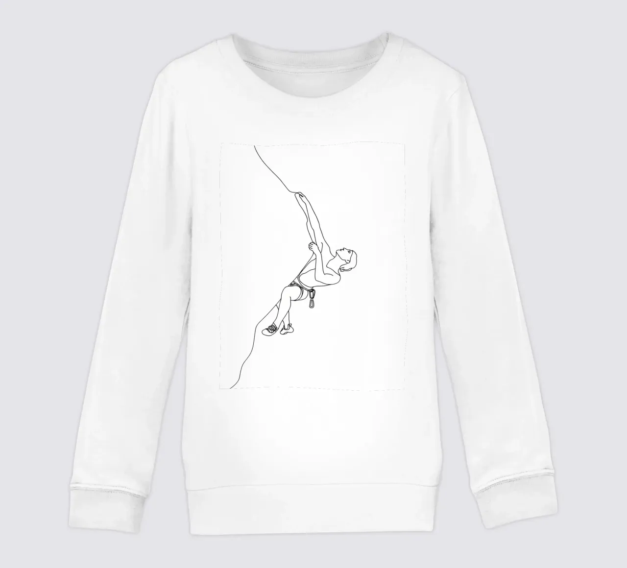 Arrampicatore - Line art minimalista felpa bambino da Viv Line Art