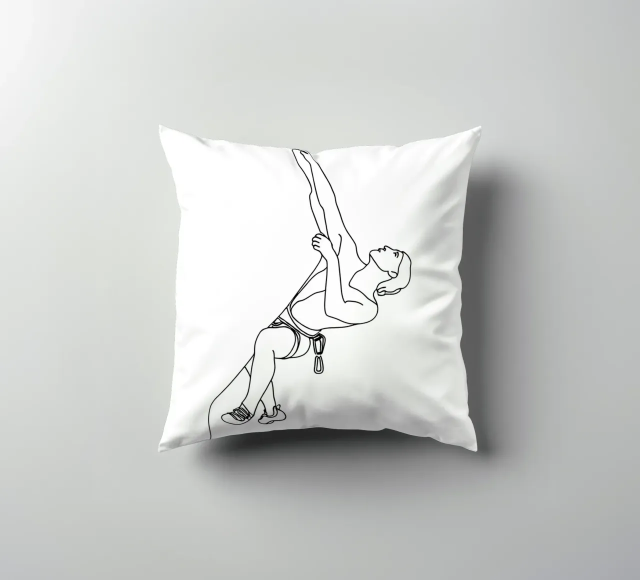 Arrampicatore - Line art minimalista cuscino da Viv Line Art