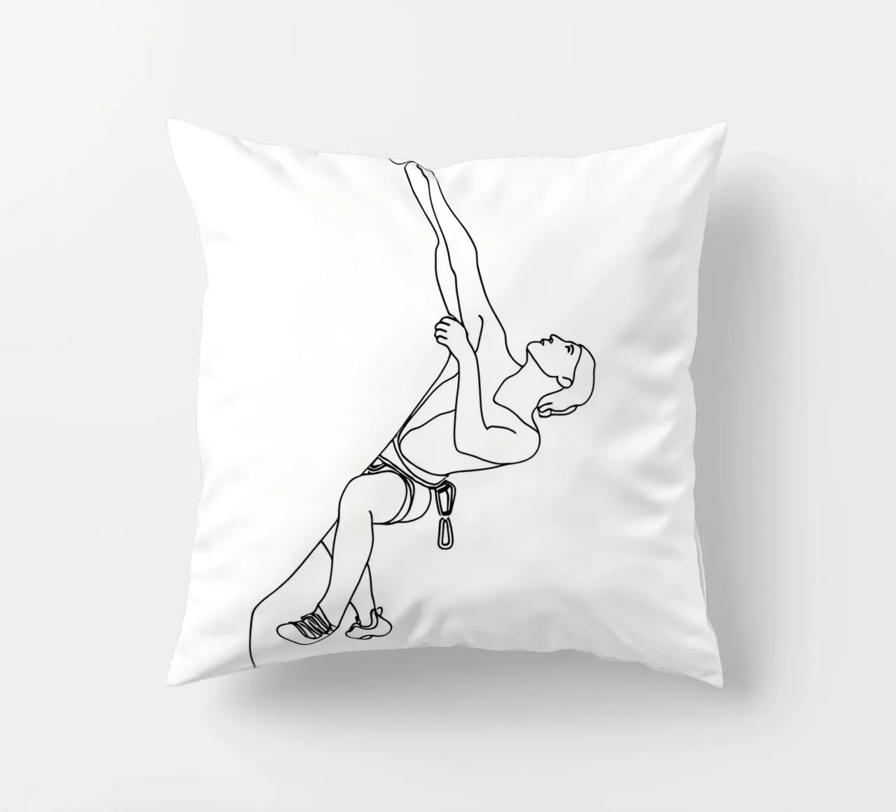 Arrampicatore - Line art minimalista cuscino da Viv Line Art