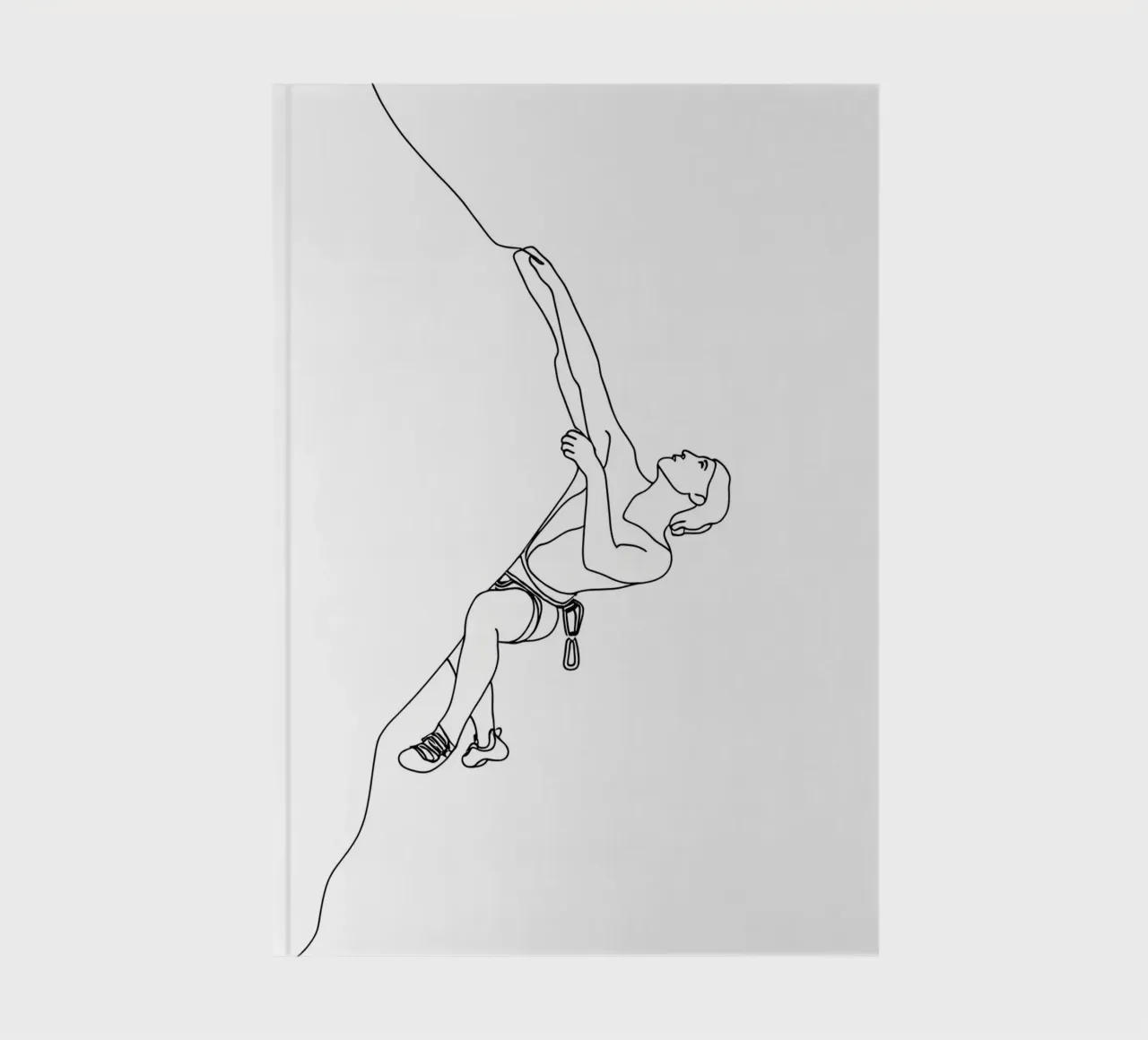 Rock Climber - Minimalist line art notebook by Viv Line Art