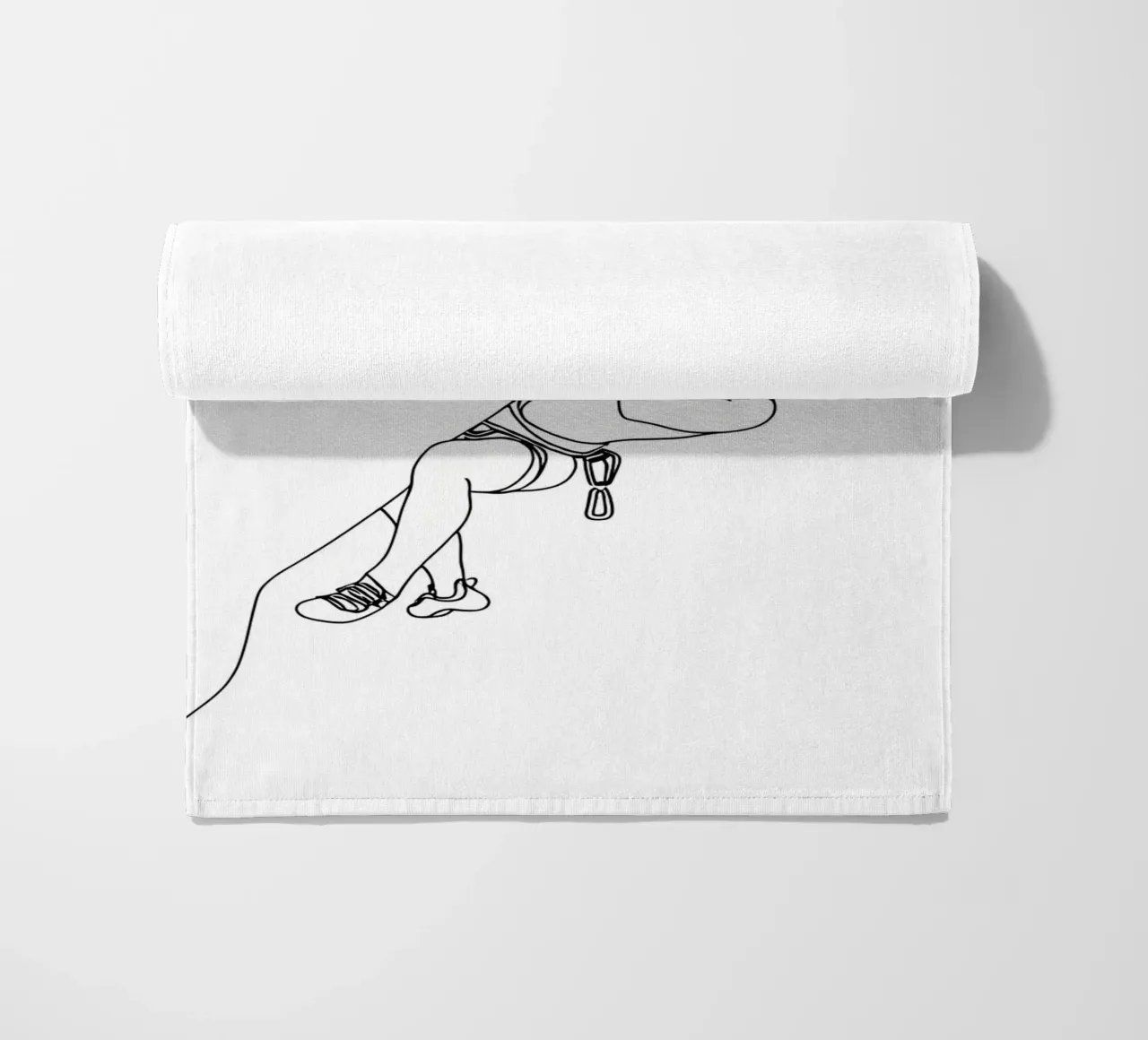 Arrampicatore - Line art minimalista telo mare da Viv Line Art