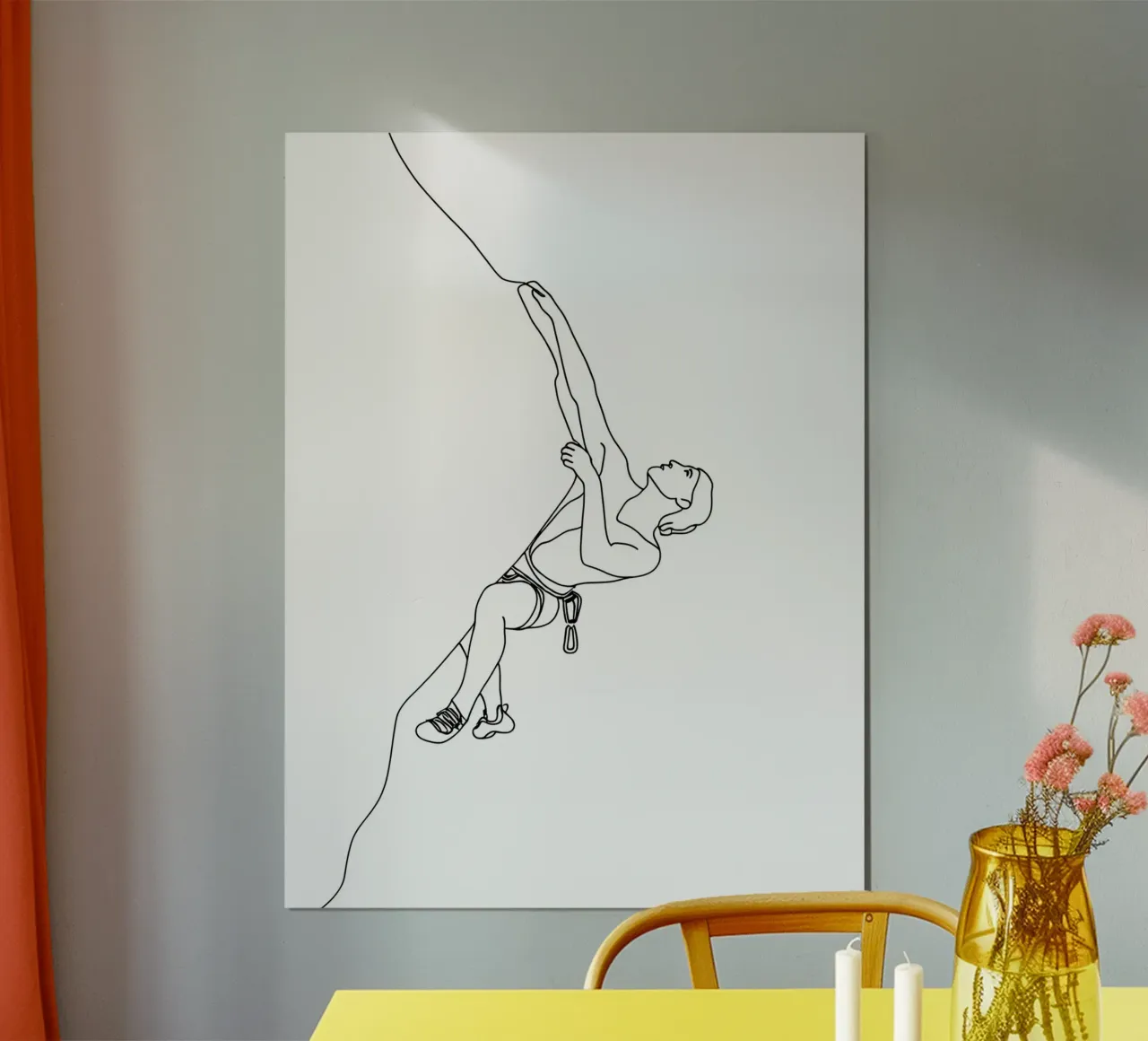 Arrampicatore - Line art minimalista carta hahnemühle da Viv Line Art