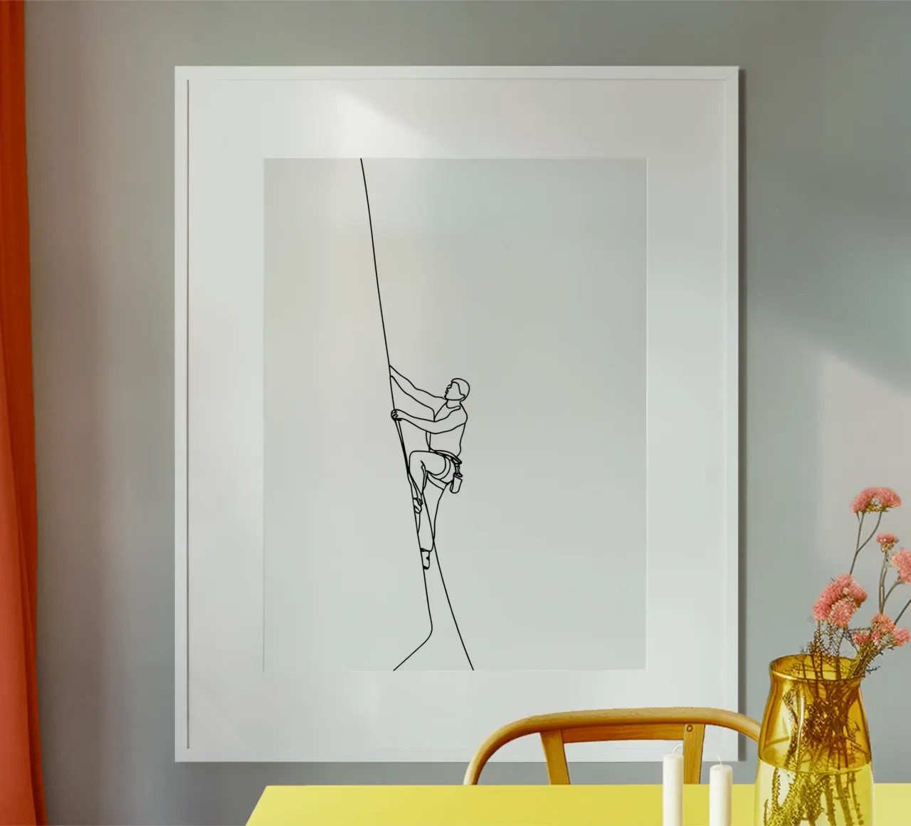 Arrampicatore - Line art minimalista poster da Viv Line Art